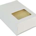 Rectangle Window Soap Boxes – White Recyclable Packaging for Handmade Soap, Elegant Artisan Packaging for Weddings, Boutiques, Craft Fairs – 2 3/4