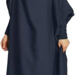 Girls Muslim Dress One Piece Girls Muslim Prayer Dress Abaya Hijab Kids Hooded Kaftan Arabic Islamic Robe Ramadan Eid