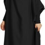 Girls Muslim Dress One Piece Girls Muslim Prayer Dress Abaya Hijab Kids Hooded Kaftan Arabic Islamic Robe Ramadan Eid