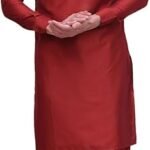 Maple Clothing Kurta Pajama Set Solid Color Indian Clothing for Men Party Wear Wedding Guest Outfit