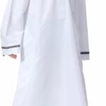 Boys Muslim Thobe Islamic Arabic Kaftan Button 𝐑obe Long Sleeve Middle East Prayer Dress Teen Kids Muslim Prayer 𝐑obe