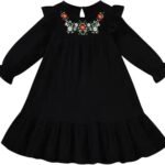 HINTINA Toddler Little Girl Mexican Ethnic Embroidery Floral Dress Sleeveless Sundress