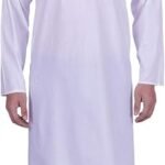 Maple Clothing Men's Cotton Long Kurta Solid Color Indian Traditional Clothes Outfit