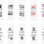 callie Personalized Sewing Fabric Labels for Handmade Items, Custom Cotton Made with Love Tags for Clothing, Crocheting, Branding, Crafts, Knitting 50-200 PCS (10 Pattern Options)