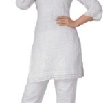 JG JAI GOVINDAM Chikankari Cotton Indian Kurtis for Women Summer Dresses Tunic Top Pant Set Pakistani Salwar Kameez Suit Set
