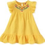 HINTINA Toddler Little Girl Mexican Ethnic Embroidery Floral Dress Sleeveless Sundress