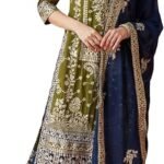Indian pakistani kurta set for women wedding party wear kurti set with sharara palazzo & dupatta
