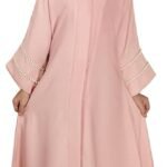 2PCS Kids Muslim Dress for Girls Islamic Prayer Abaya Long Sleeve Cardigan Dubai Kaftan Robe Prayer Dress with Hijab Jilbab