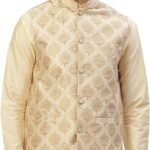 Maple Clothing Men's Nehru Jacket Indian Waistcoat Brocade Traditional Wedding Guest Modi Vest Bandhgala