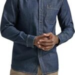 Lee Mens Extreme Motion All Purpose Classic Fit Long Sleeve Button Down Worker Shirt
