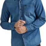 Lee Mens Extreme Motion All Purpose Classic Fit Long Sleeve Button Down Worker Shirt