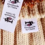 100 Pcs Custom Clothing Labels, Sewing Accessories, Cotton Labels, Handmade With Love, for Knitted Things (50 Pcs)