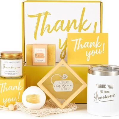 Thank You Gifts for Women Employee Appreciation Boss Babe Day Gift Basket Box for Wife Best Friend Mom Graduation Teachers Secretary Boss Lady Hostess Leaders Office Coworkers for Holiday Thanks Card