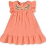 HINTINA Toddler Little Girl Mexican Ethnic Embroidery Floral Dress Sleeveless Sundress
