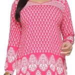 Maple Clothing Short Kurti Indian Tunic Top Women's Printed Kurta India Apparel