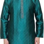Maple Clothing Men's Kurta Pajama Poly Silk India Wedding Party Wear Apparel Guest Outfit