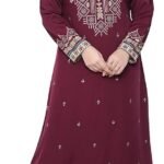 Maple Clothing Printed Women's Long Sleeve Kaftans Abayas Maxi Dresses