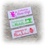 50pcs Custom Made with Love by Your Name Sew On Clothing Garment Tags Labels
