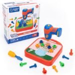 Educational Insights Design & Drill ABCs & 123s - Construction Toys & Toddler Tools, Kids Tool Set with Real Electric Drill Toy, Preschool Learning Activities, Building Kits and Gifts for Ages 3+