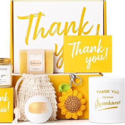Thank You Gifts for Women Appreciation Gift Box for Coworker Graduation Gifts Teacher Birthday Gift Basket Boss Lady Secretary Employee Hostess Mentor Leader Best Friend Nurse with Thanks Cards