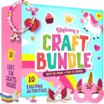 Unicorn Craft Kit for Girls - 10 Projects - Gifts for 5 Year Old Girl - Arts and Crafts for Kids 4-8 - Toys for Ages 5-7 - 4 5 6 7 8 Year Old Girl Birthday Gift - Unicorn Toys for Girls Age 4-6