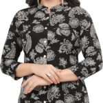 Maple Clothing Women's Short Kurti Cotton Indian Tunic Top Fashion Kurta Printed