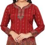 Maple Clothing Women's Printed Short Kurti Kurta Indian Tunic Top Indian Clothes