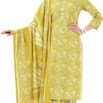 Ladyline Casual Pure Cotton Salwar Kameez Womens with Pants Bottom and Mal Cotton Dupatta