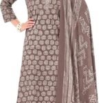 Ladyline Casual Pure Cotton Salwar Kameez Womens with Pants Bottom and Mal Cotton Dupatta