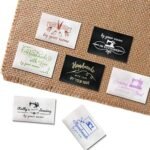 50-500pcs Custom 100% Cotton Clothing Labels Tags Personalized Sewing Labels Iron on or Sew on Custom Fabric Tags for Handmade Items Quilting and Sewing Crafts Name Tags for Clothes