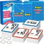 Torlam Math Flash Cards + Math Board, Multiplication Flash Card Times Table Chart, Math Manipulatives Division, Addition, Subtraction Math Games Toys for Kids, 1st, 2nd, 3rd, 4th, 5th, 6th Grade