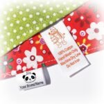 Personalized 30 50 100 200 Pack Fabric Washable Satin Labels for Clothing, Custom Sew-On Tags for Handmade Items, Made with Love Sewing Labels, Non-Fray Sewing Tags for Clothes