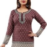 Maple Clothing Short Kurti Indian Tunic Top Women's Printed Kurta India Apparel