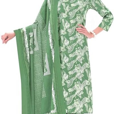 Ladyline Casual Pure Cotton Salwar Kameez Womens with Pants Bottom and Mal Cotton Dupatta