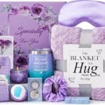 Gift Basket for Women, Unique Get Well Soon Self Care Package Gifts Ideas for Her,Birthday Box Inspirational Thinking of You Christmas Set for Women, Friend, Sister, Wife,Mom with Luxury Blanket