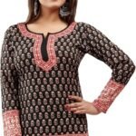 Maple Clothing Short Kurti Indian Tunic Top Women's Printed Kurta India Apparel