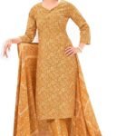 Ladyline Casual Pure Cotton Salwar Kameez Womens with Pants Bottom and Mal Cotton Dupatta