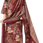 ladyline 100% Cotton Cool Printed Salwar Kameez with Pants and Lawn Dupatta