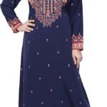 Maple Clothing Printed Women's Long Sleeve Kaftans Abayas Maxi Dresses