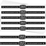 Food Retail Package Seal Stickers 9x1 Inch Safe Secure Tamper Evident Lids Sticker Tamper Proof Stickers 200 Pcs Tamper Evident Labels Sealed for Freshness Labels for Handmade Crafted Baking (Black)
