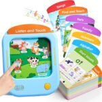 JoyCat Kids Learning Tablet - 156 Pages Tap-to-Read Flash Cards with 20 Listen & Find Games, Montessori Toy for Alphabet, Phonics, Words, Simple Math, Colors, Shapes & Songs - Gifts for Ages 2-6