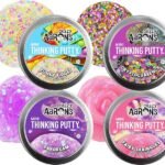 Matty's Toy Stop Crazy Aaron's Putty Mini Tins Funky Fidget, Daydream, Cryptocurrency & Fairy Sprinkles Gift Set Bundle - 4 Pack (13.3g Each)